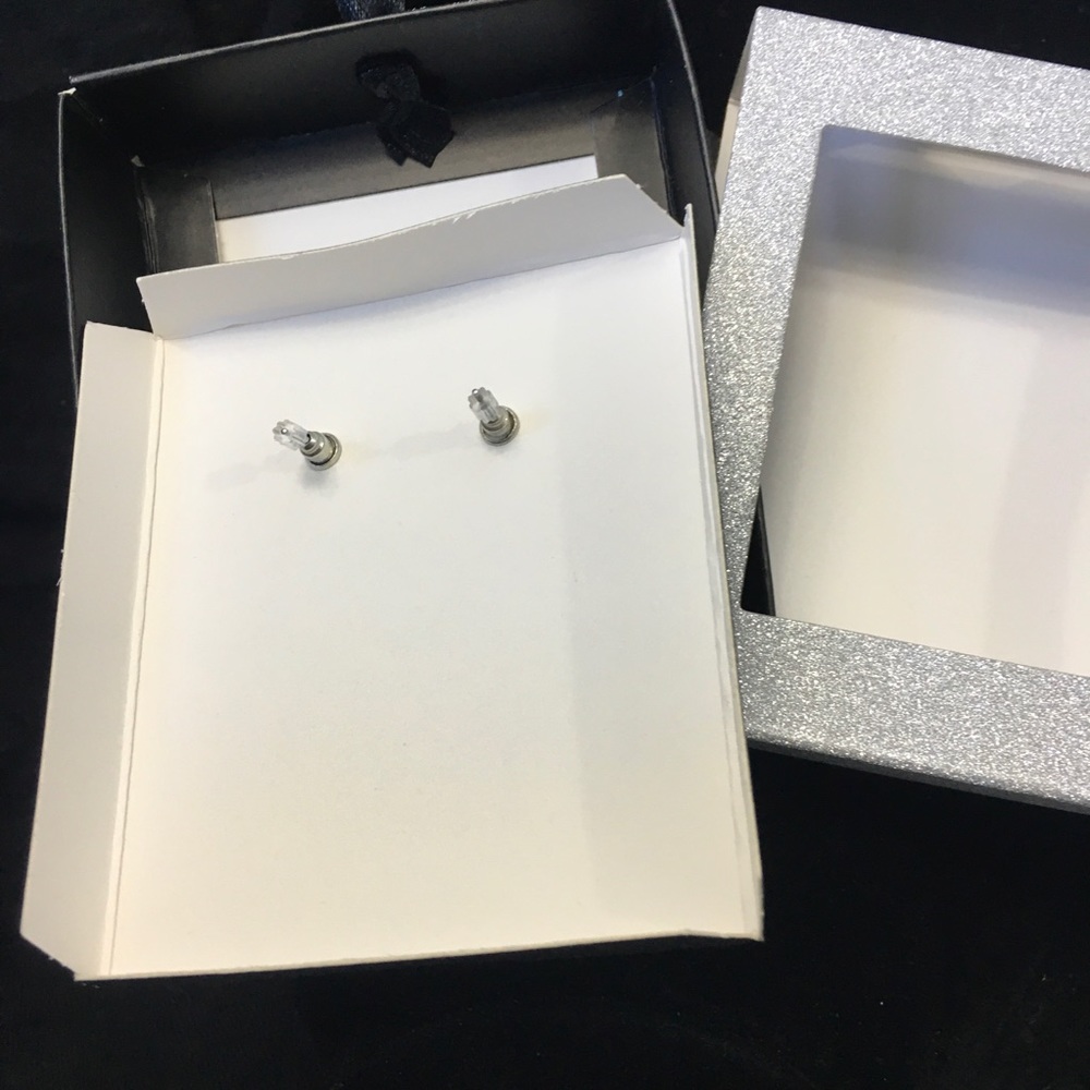 Crystal Sapphire Tear Drop Dangle Post Earrings - Picture 5 of 9